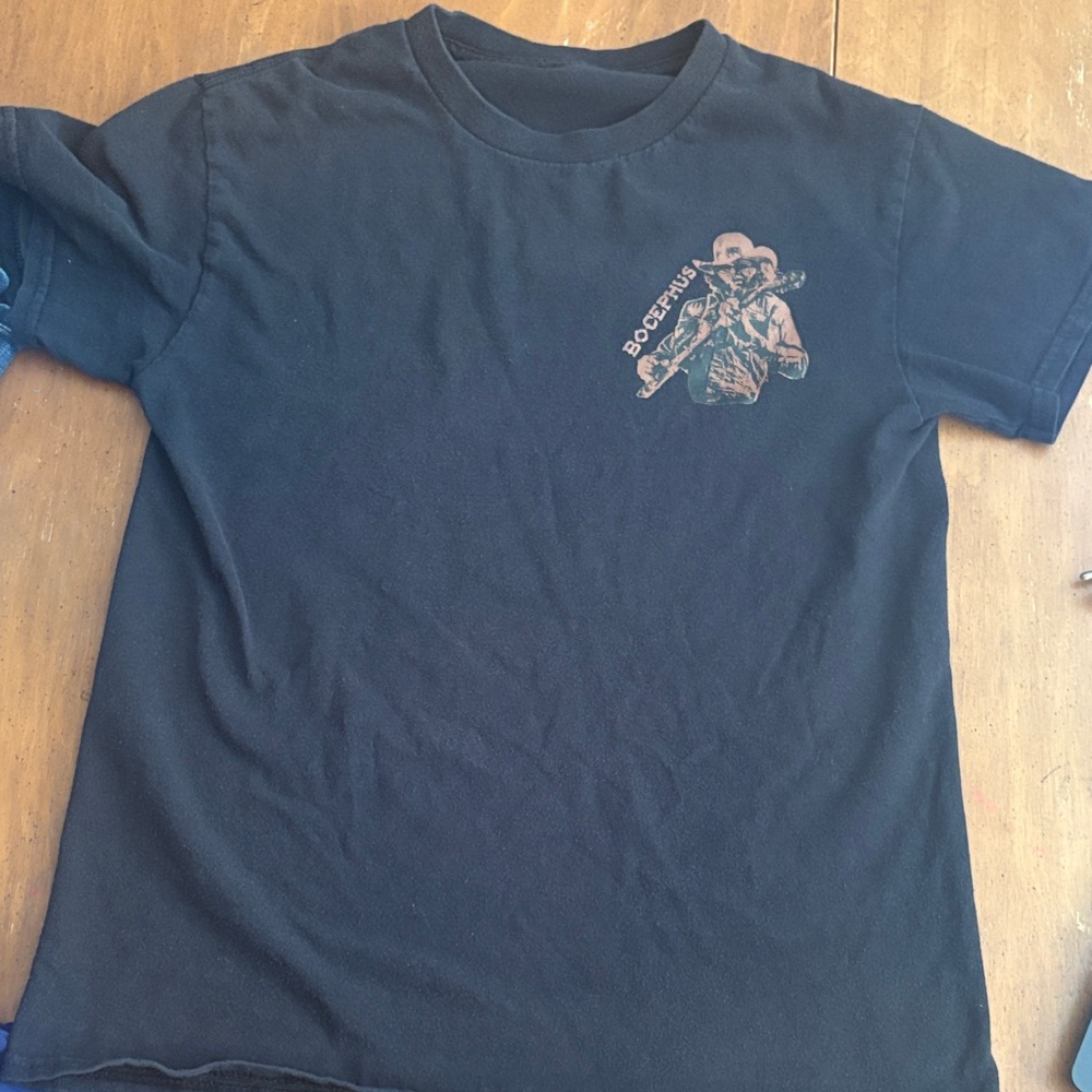 Hank Williams Jr/Bocephus Black Graphic T-Shirt - Dinosaur